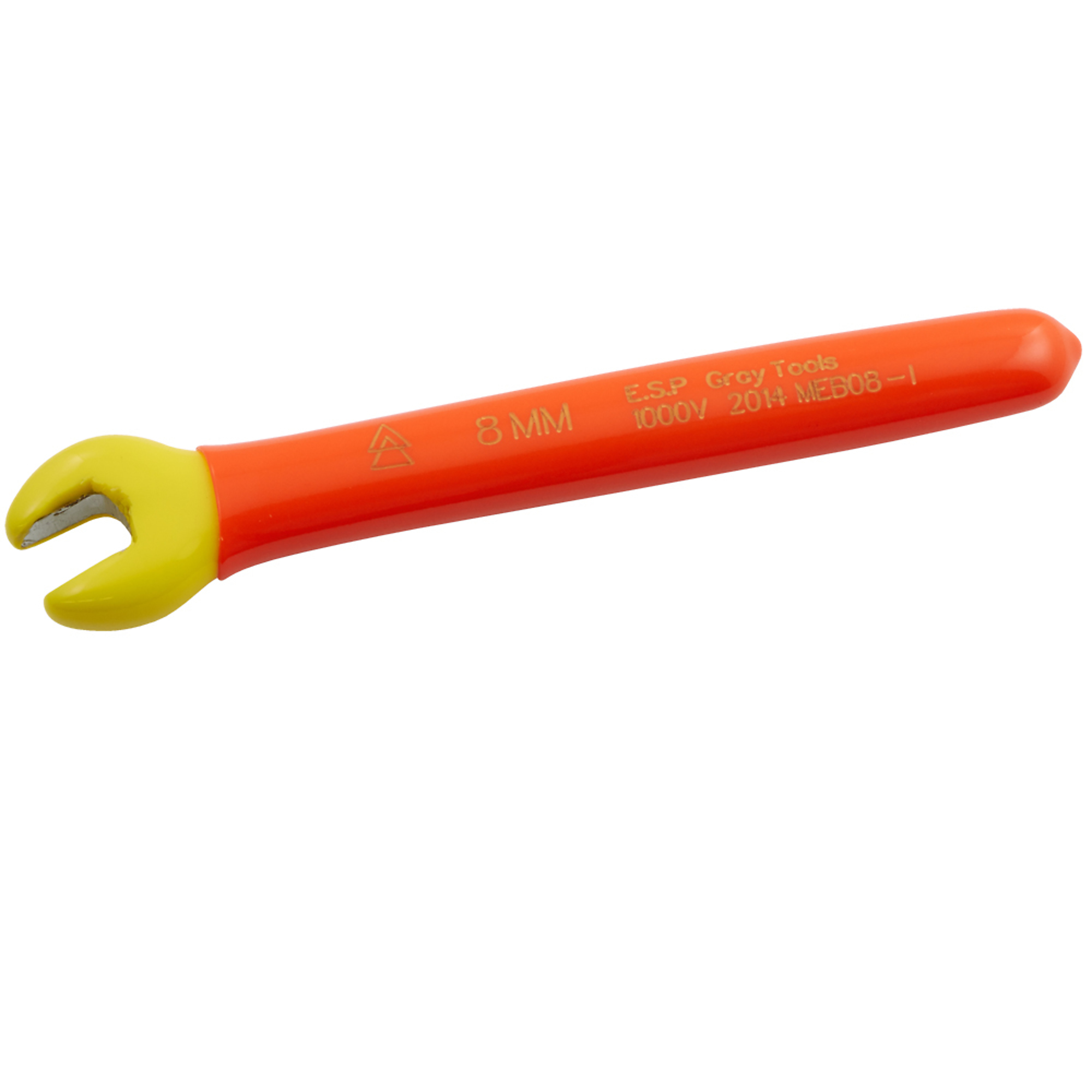 Gray Tools, Open End Wrench 8mm, 1000V Insulated, Model# MEBO8-I